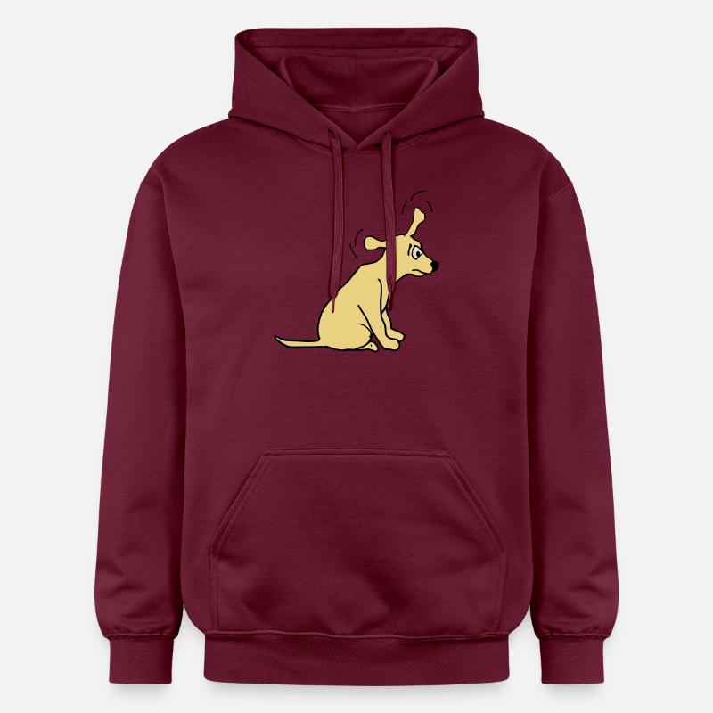 Chien - Sweat à capuche Softstyle® Gildan Unisexe - maroon