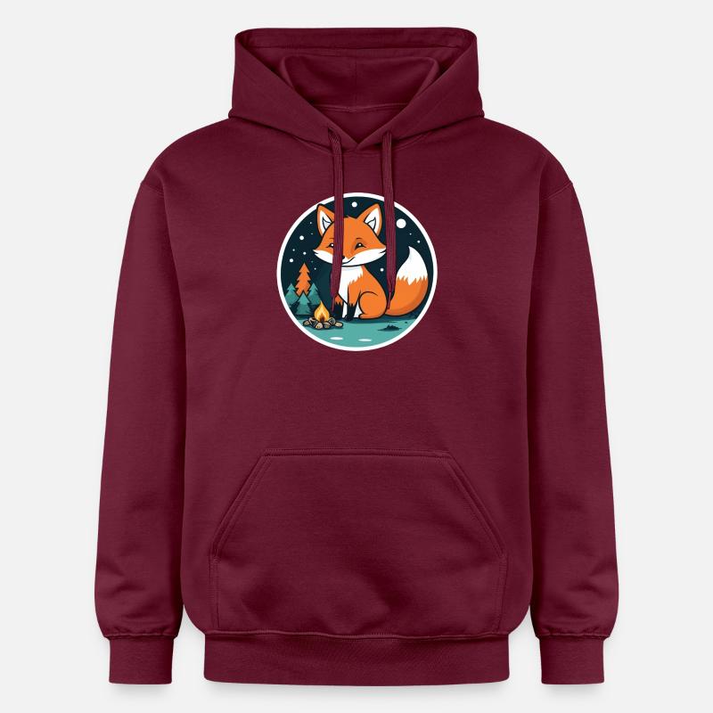 Camping renard - Sweat à capuche Softstyle® Gildan Unisexe - maroon