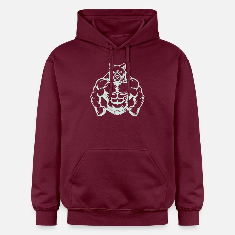Bande dessinée ours - Sweat à capuche Softstyle® Gildan Unisexe - maroon