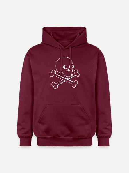 Skull and bones - Gildan Unisex Softstyle® Midweight Hoodie - maroon