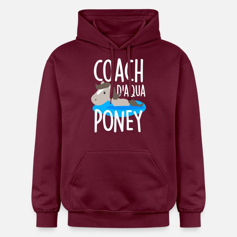 Coach d'aqua poney - Sweat à capuche Softstyle® Gildan Unisexe - maroon