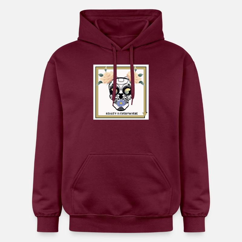 Crâne Blanc 2 - Sweat à capuche Softstyle® Gildan Unisexe - maroon