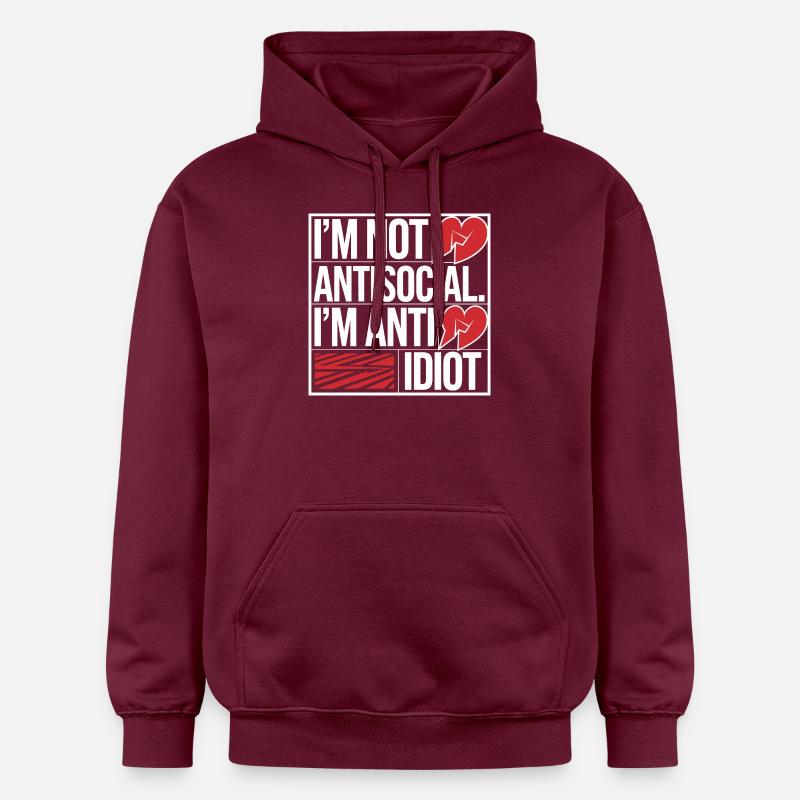 Introverti et pointilleux - Sweat à capuche Softstyle® Gildan Unisexe - maroon