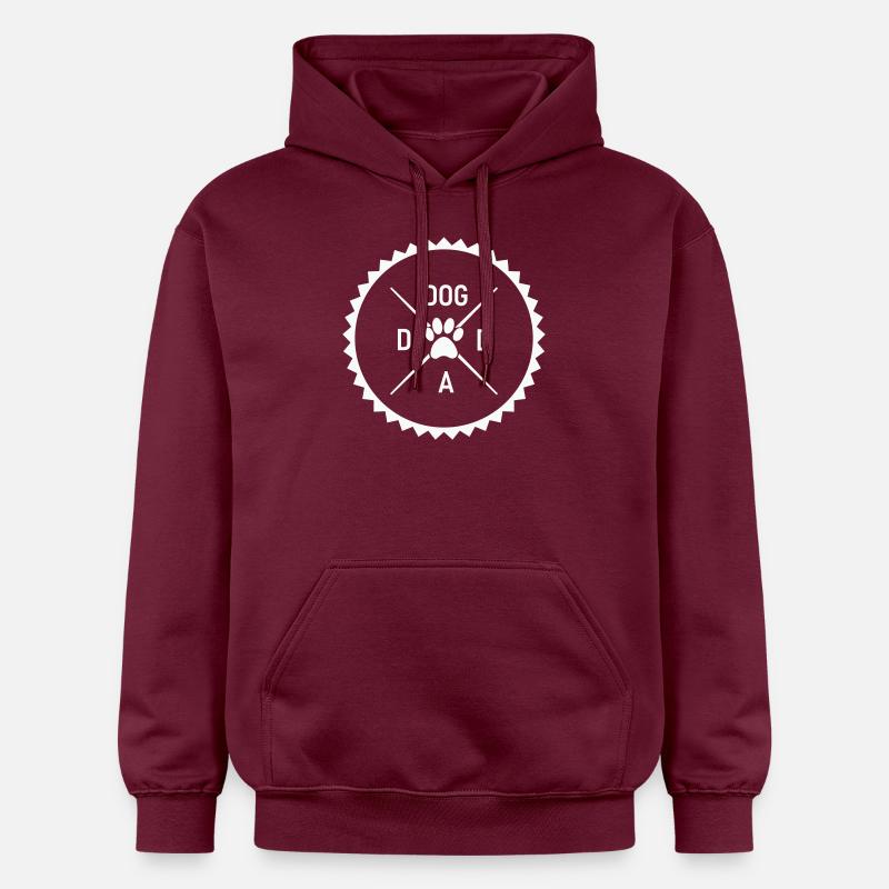 papa chien - Sweat à capuche Softstyle® Gildan Unisexe - maroon