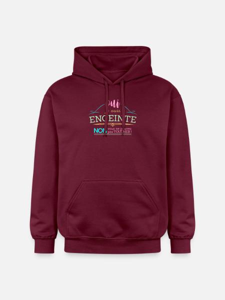 Oui je suis enceinte - Sweat à capuche Softstyle® Gildan Unisexe - maroon