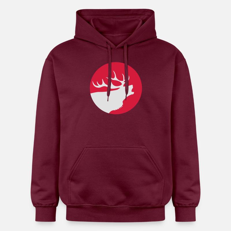 Roaring conception de cerfs communs - Sweat à capuche Softstyle® Gildan Unisexe - maroon