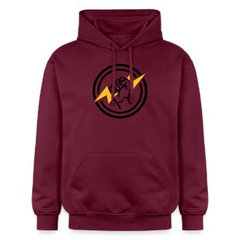 Flash - Gildan Unisex Softstyle® Midweight Hoodie - maroon - Front - Liana (172cm) & Jaron (178cm)