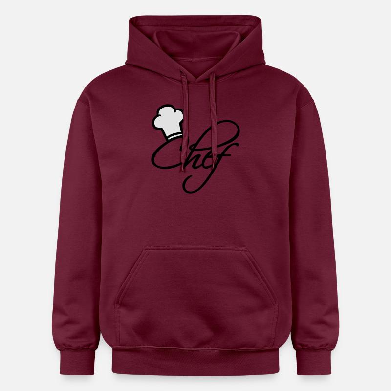Chef exécutif toque j'adore - Sweat à capuche Softstyle® Gildan Unisexe - maroon