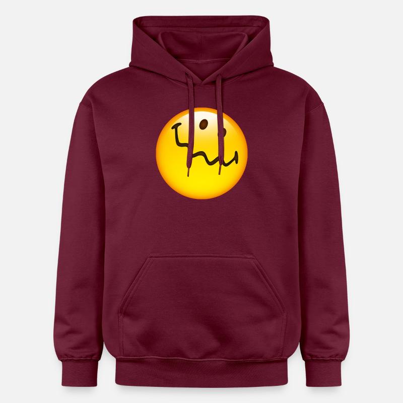 Smiley Glossy Uncertain - Sweat à capuche Softstyle® Gildan Unisexe - maroon