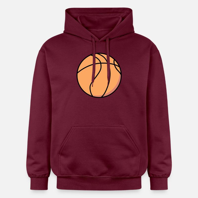 Basket-ball 5 0 14 - Sweat à capuche Softstyle® Gildan Unisexe - maroon