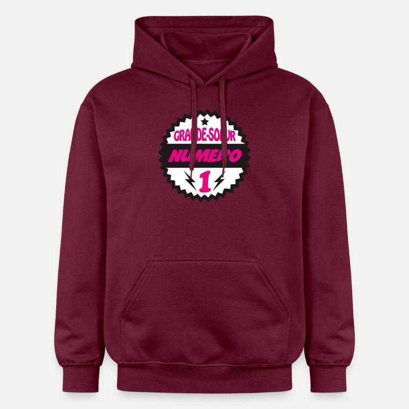 GRANDE SOEUR NUMERO 1 - Sweat à capuche Softstyle® Gildan Unisexe - maroon