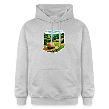 Sauerland Region - Gildan Unisex Softstyle® Midweight Hoodie - Hellgrau meliert - Vorne - Liana (172cm) & Jaron (178cm)
