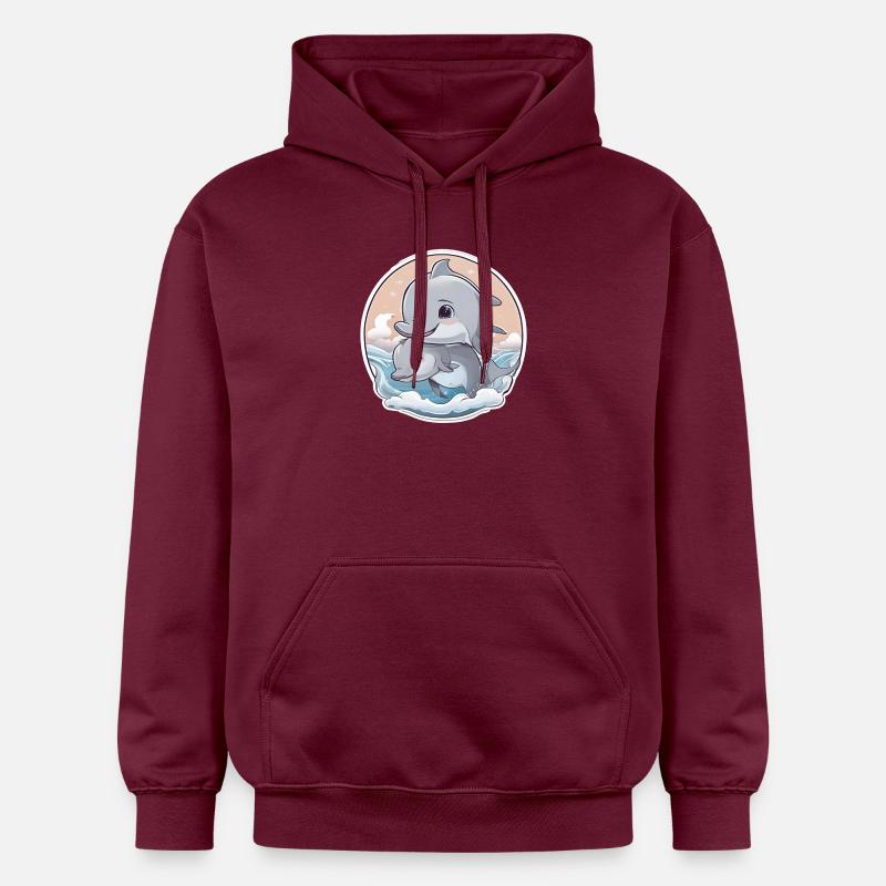 Design bebe dauphin - Sweat à capuche Softstyle® Gildan Unisexe - maroon