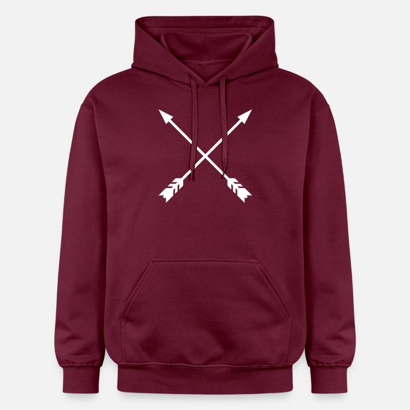 Vecteur de flèches croisées - Sweat à capuche Softstyle® Gildan Unisexe - maroon