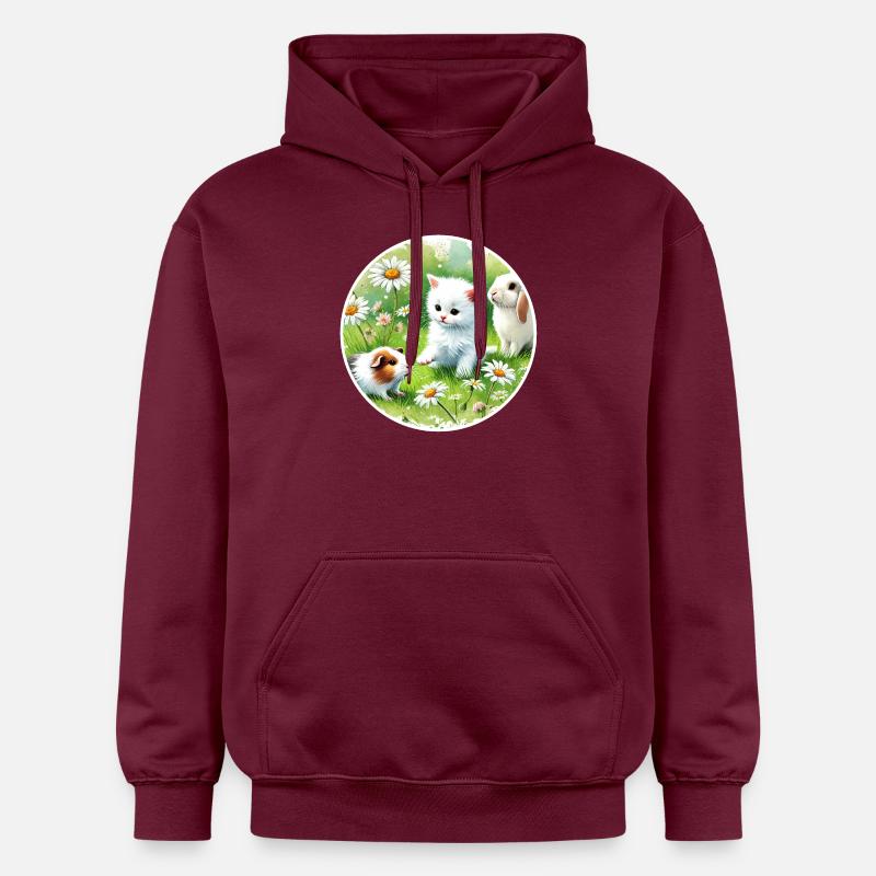 Cochons d’Inde, lapins et chatons - Sweat à capuche Softstyle® Gildan Unisexe - maroon