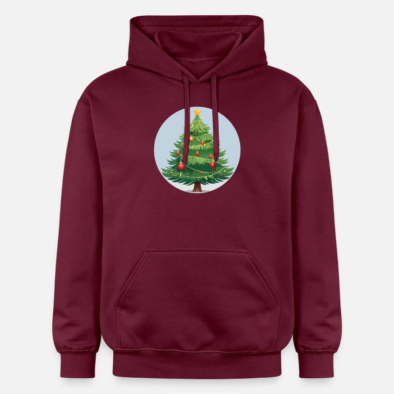 Arbre de Noël - Sweat à capuche Softstyle® Gildan Unisexe - maroon