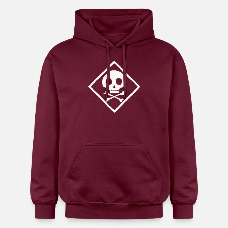 Crâne et os - Sweat à capuche Softstyle® Gildan Unisexe - maroon