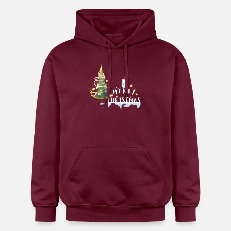 Arbre de Noël - Sweat à capuche Softstyle® Gildan Unisexe - maroon