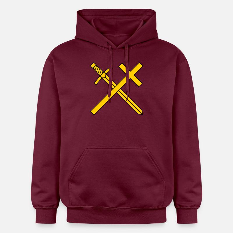 Croix et épée - Sweat à capuche Softstyle® Gildan Unisexe - maroon