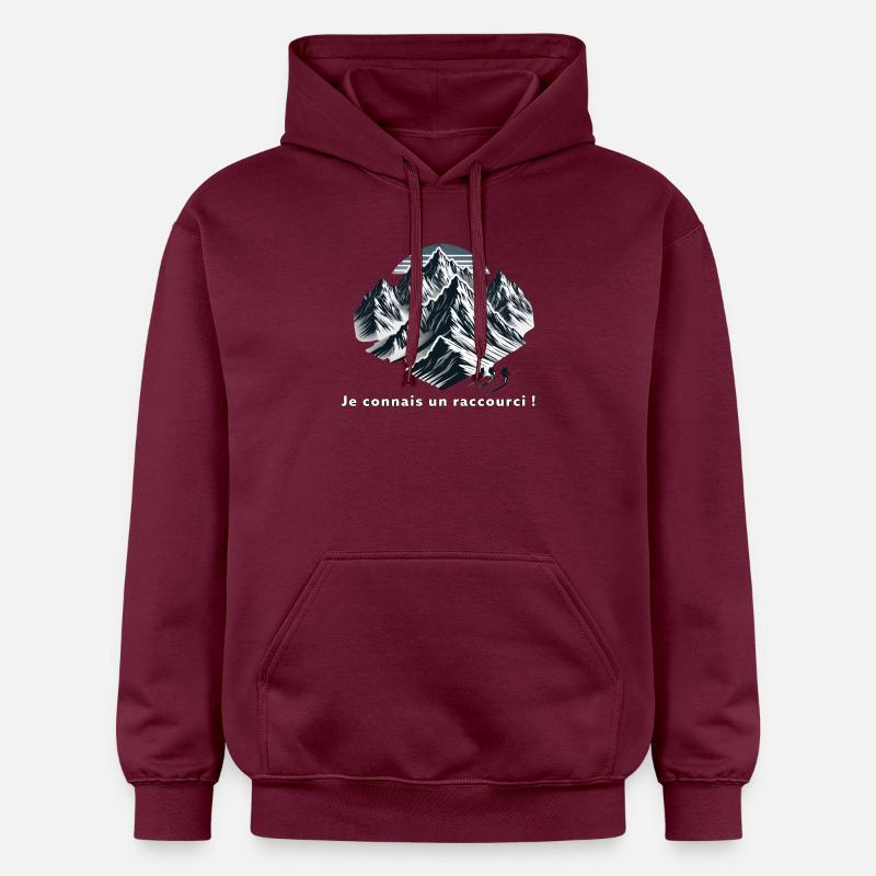 Je connais un raccourci ! - Sweat à capuche Softstyle® Gildan Unisexe - maroon