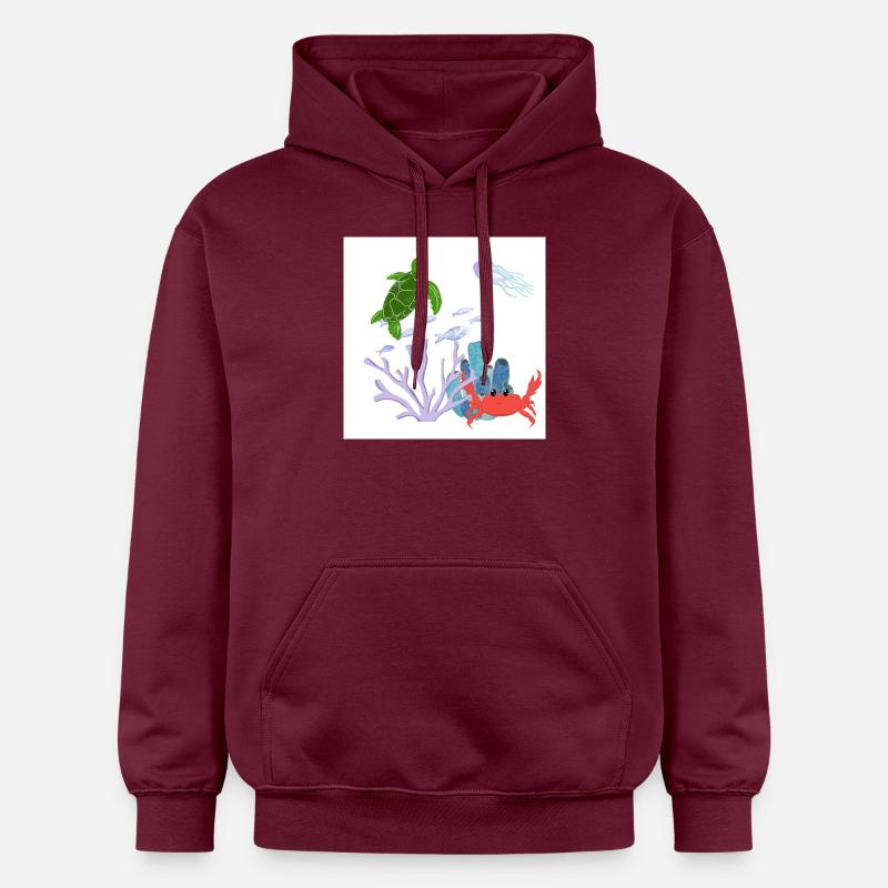 Récif corallien - Sweat à capuche Softstyle® Gildan Unisexe - maroon