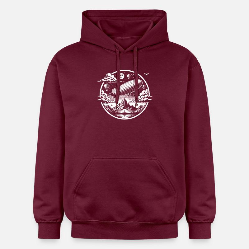 Logo de dirigeable - Sweat à capuche Softstyle® Gildan Unisexe - maroon