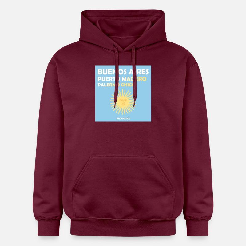 Buenos Aires, Argentine - Sweat à capuche Softstyle® Gildan Unisexe - maroon