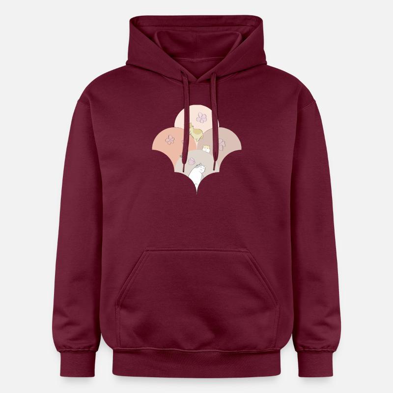Chaton Kawaii - Sweat à capuche Softstyle® Gildan Unisexe - maroon