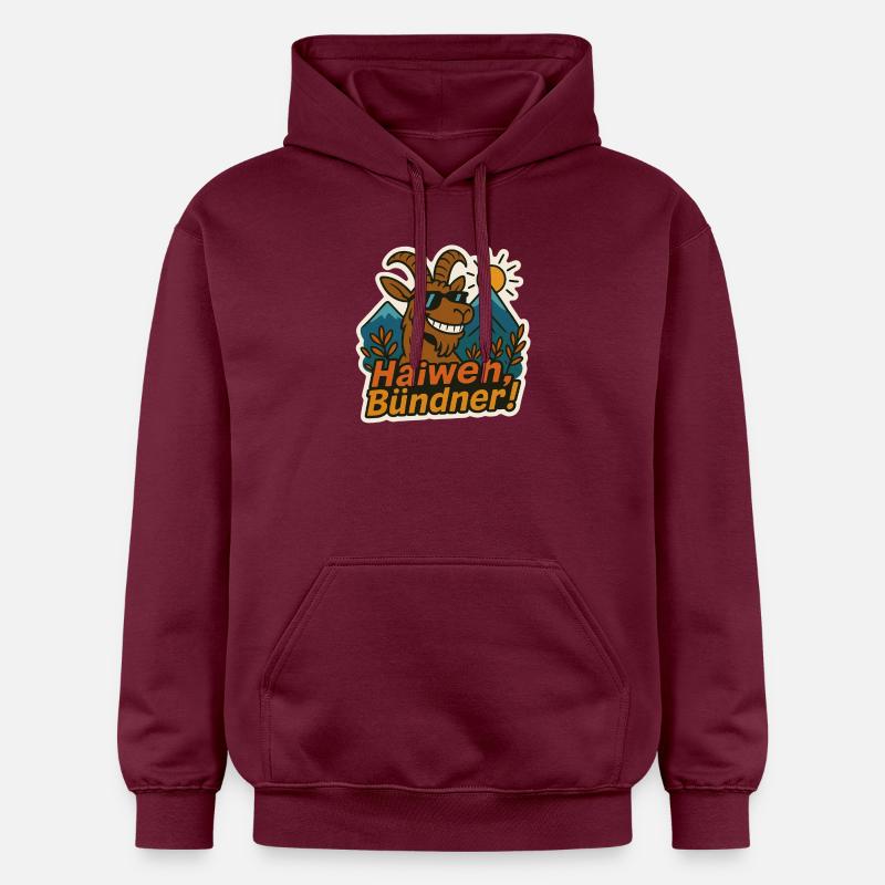 Haiweh Bündner - Sweat à capuche Softstyle® Gildan Unisexe - maroon