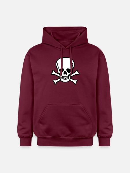 Skull - Gildan Unisex Softstyle® Midweight Hoodie - maroon
