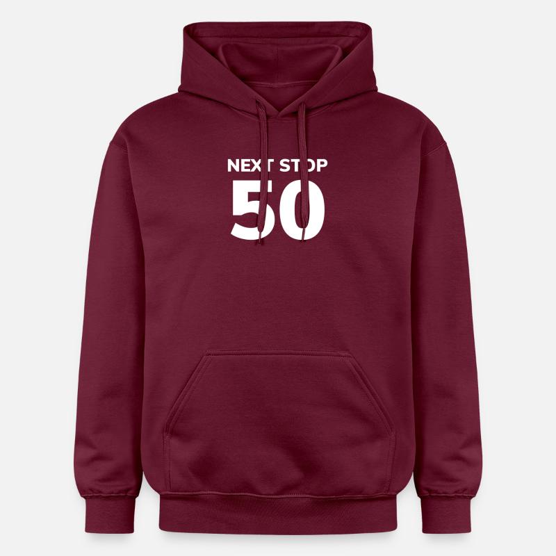 Prochain arrêt : 50e anniversaire - Sweat à capuche Softstyle® Gildan Unisexe - maroon