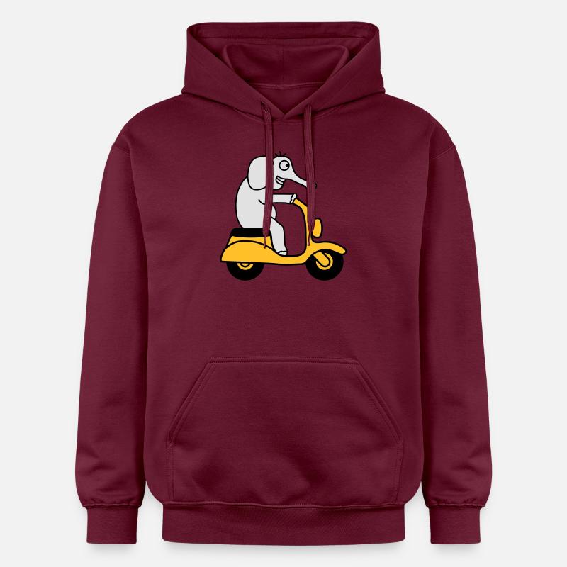 Moped Elephant - Sweat à capuche Softstyle® Gildan Unisexe - maroon