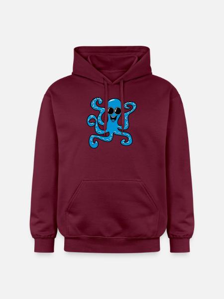 Squid oktopus sunglasses - Gildan Unisex Softstyle® Midweight Hoodie - maroon