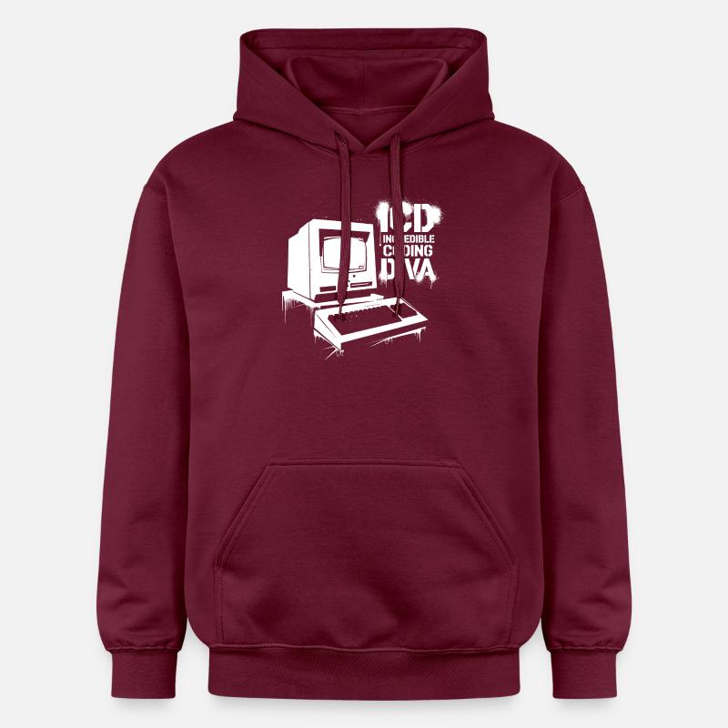 Expert in precise coding - Gildan Unisex Softstyle® Midweight Hoodie - maroon