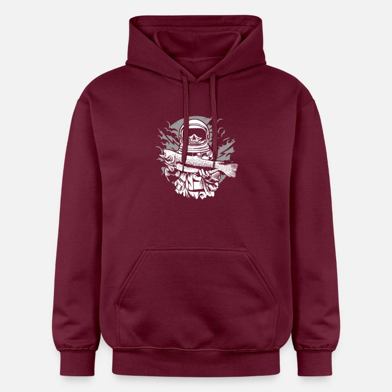 Pêche astronaute - Sweat à capuche Softstyle® Gildan Unisexe - maroon