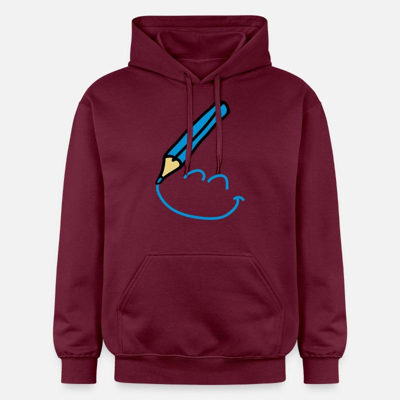 doodle_smiley_3c - Sweat à capuche Softstyle® Gildan Unisexe - maroon