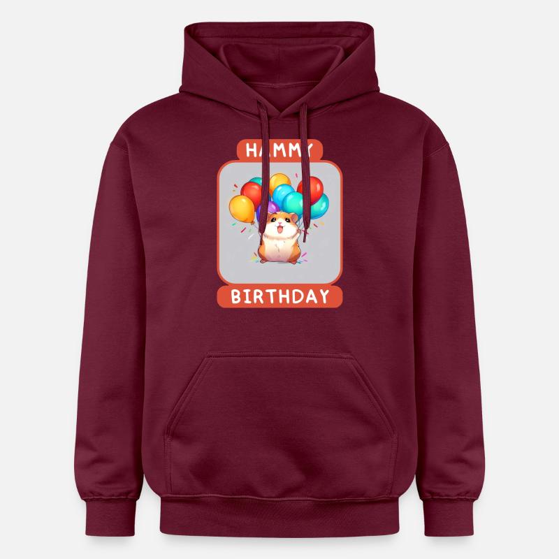 Hamster souhaite un joyeux anniversaire - Sweat à capuche Softstyle® Gildan Unisexe - maroon
