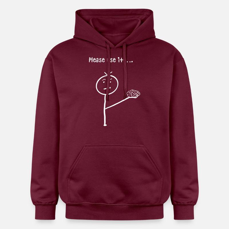 Please use it… (white) - Gildan Unisex Softstyle® Midweight Hoodie - maroon