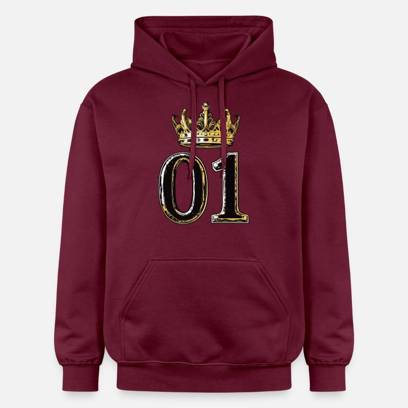 1 Couronne de chiffres - Sweat à capuche Softstyle® Gildan Unisexe - maroon