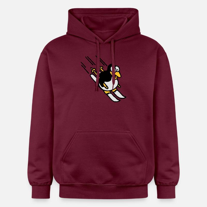 pinguin_ski_022011_e_3c - Sweat à capuche Softstyle® Gildan Unisexe - maroon