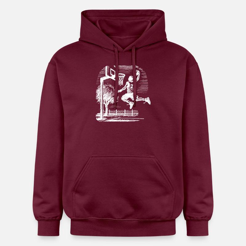 Dunk de basketteur - Sweat à capuche Softstyle® Gildan Unisexe - maroon
