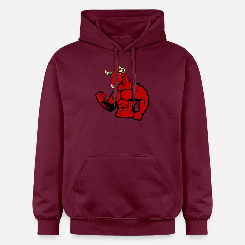 bull - Gildan Unisex Softstyle® Midweight Hoodie - maroon