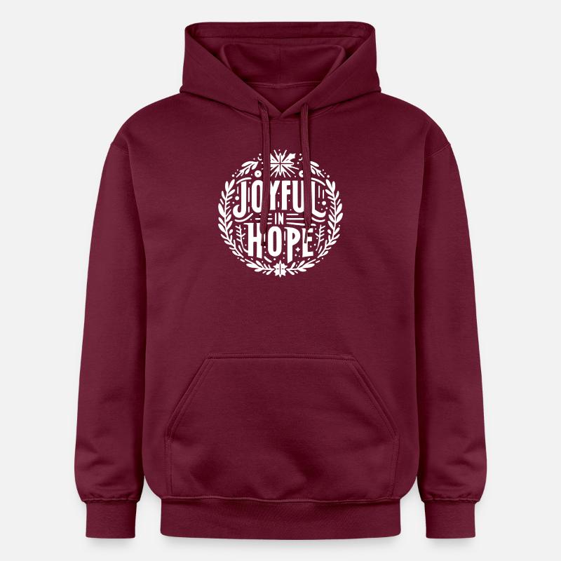 Joyeux dans l’espérance - Sweat à capuche Softstyle® Gildan Unisexe - maroon