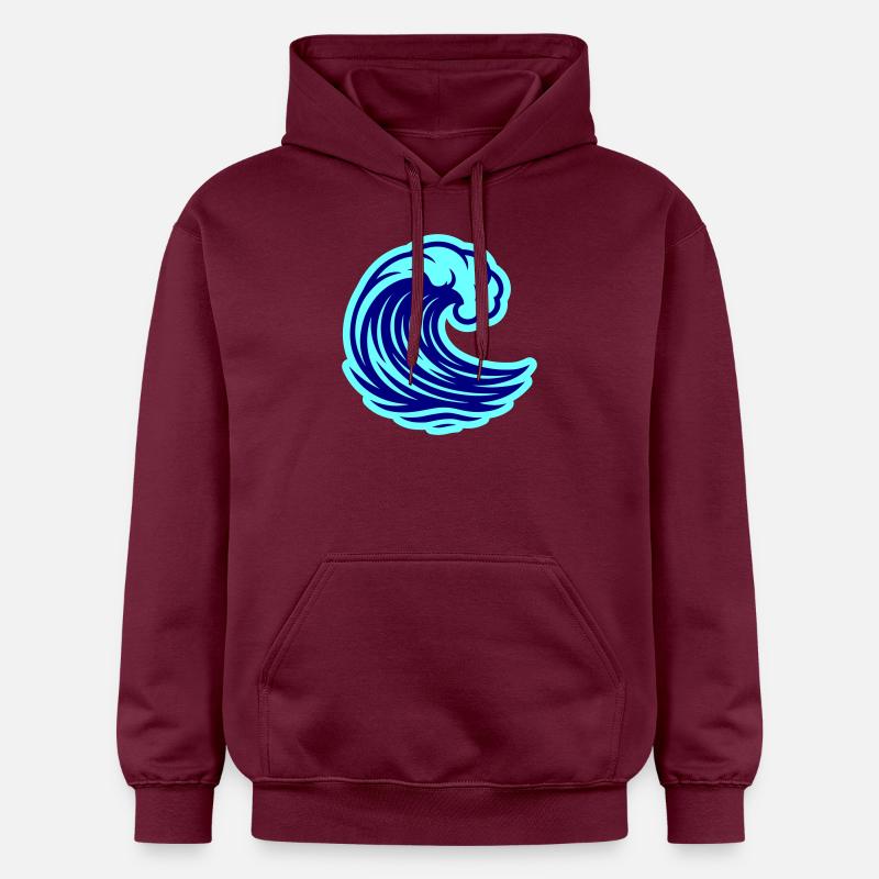 Vague Océan - Sweat à capuche Softstyle® Gildan Unisexe - maroon