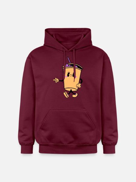Drink Cartoon - Gildan Unisex Softstyle® Midweight Hoodie - maroon