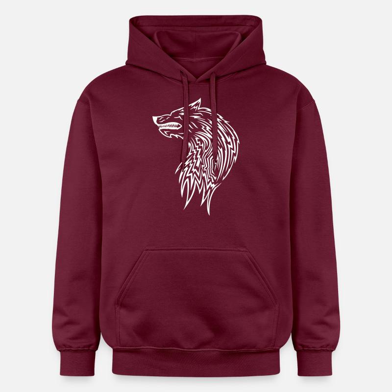 loup - Sweat à capuche Softstyle® Gildan Unisexe - maroon