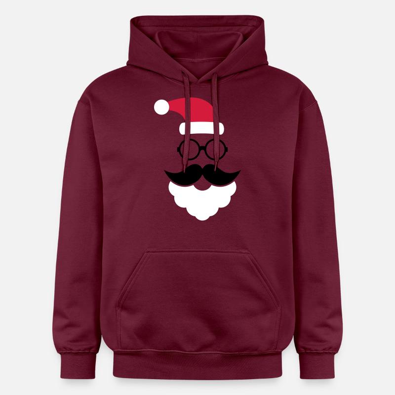 Hipster Santa Claus - Sweat à capuche Softstyle® Gildan Unisexe - maroon