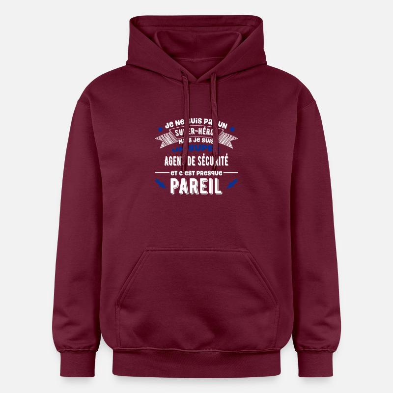 SuperAgent de sécurité cadeau - Sweat à capuche Softstyle® Gildan Unisexe - maroon