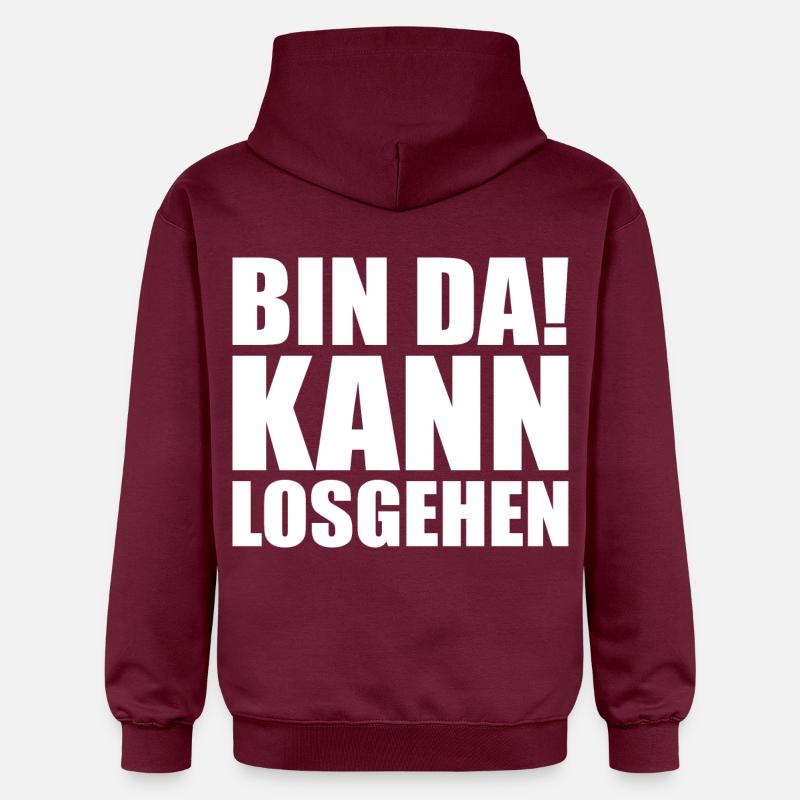 Bin da kann losgehen - Gildan Unisex Softstyle® Midweight Hoodie - Maroon