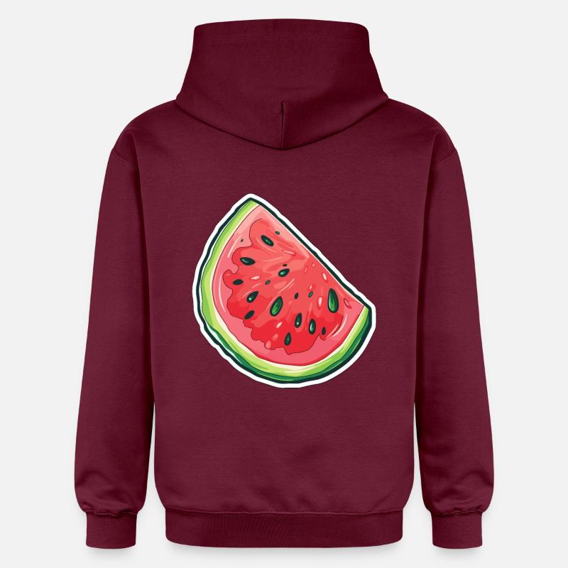 Tranche de pastèque - délices juteux - Sweat à capuche Softstyle® Gildan Unisexe - maroon